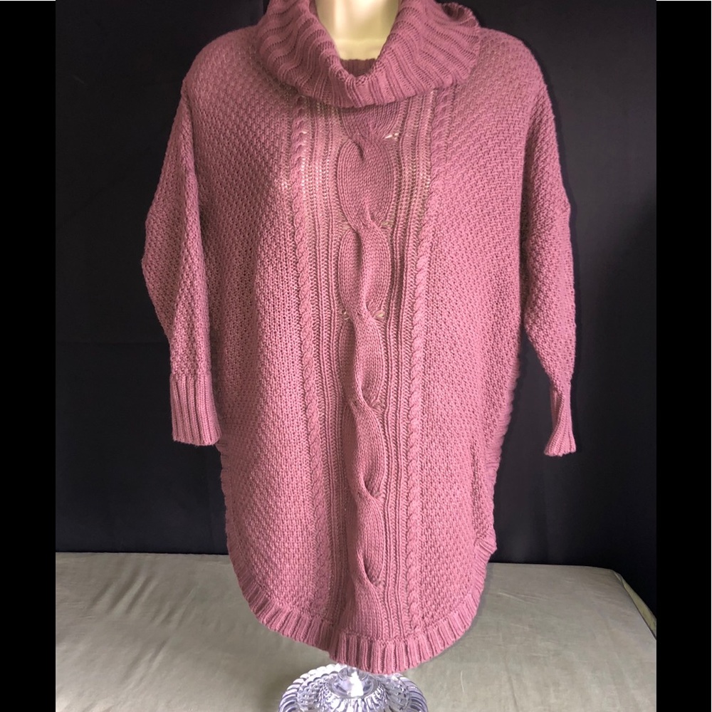 Express Plum color cowl neck sweater